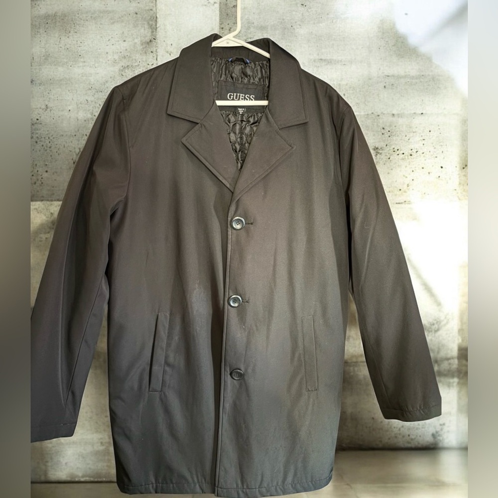 GUESS Men’s Black Trench Coat